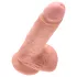 King Cock - consolador con testículos - realista 18 cm - color natural