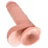King Cock - consolador con testículos - realista 18 cm - color natural