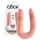King Cock - Dildo doble - tamaño mediano - color natural