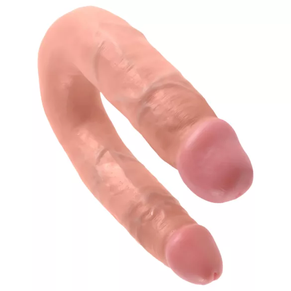 King Cock - Dildo doble - tamaño mediano - color natural