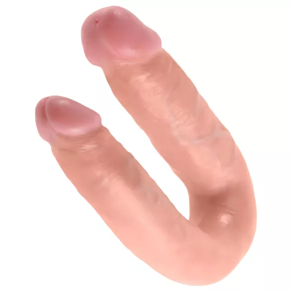 King Cock - Dildo doble - tamaño mediano - color natural