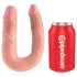 King Cock - Dildo doble - tamaño mediano - color natural