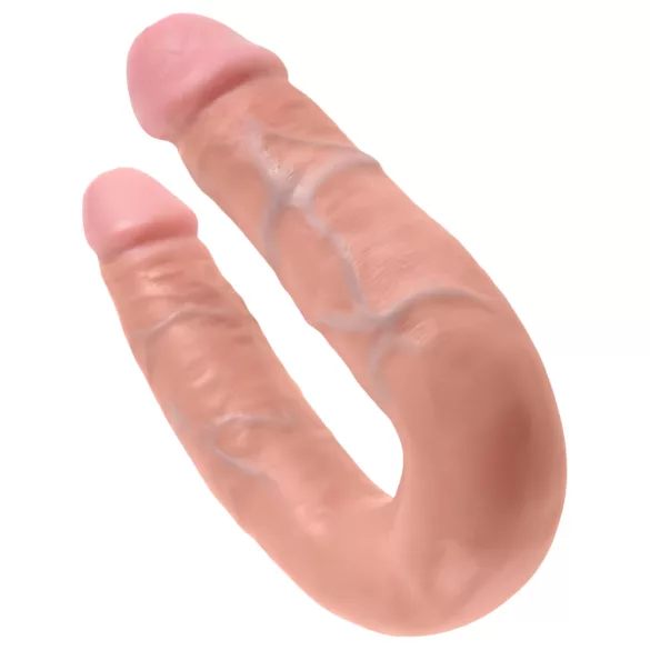 King Cock - Dildo doble - tamaño mediano - color natural