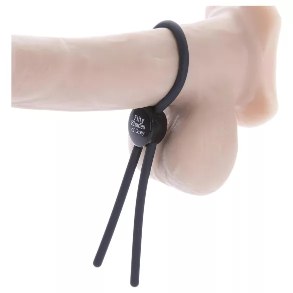 Fifty Shades of Grey - anillo para pene ajustable silicona gris