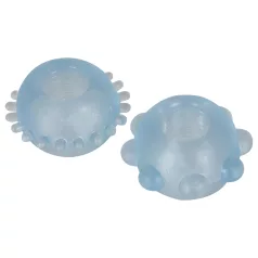   You2Toys - Anillo para pene doble - Silicona transparente azul