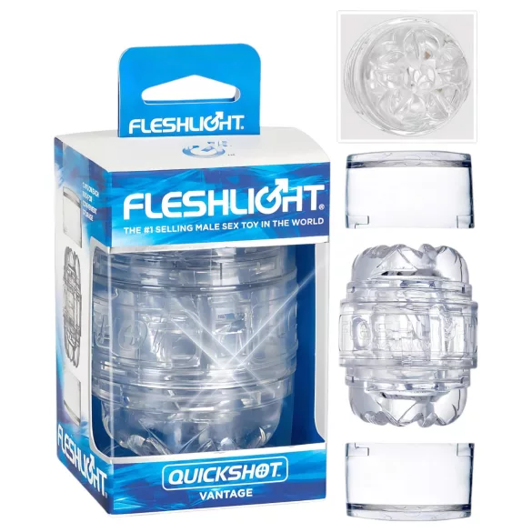 Fleshlight Quickshot Vantage - masturbador compacto portátil transparente