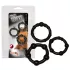 You2Toys - set de anillos para pene - silicona negra (3 unidades)