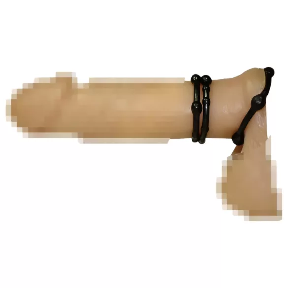 You2Toys - set de anillos para pene - silicona negra (3 unidades)