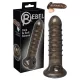 Rebel - funda para pene texturizada - silicona gris