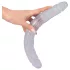 Kristály - consolador doble - vidrio - 34 cm