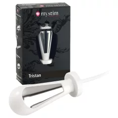   mystim Tristan - plug anal electroestimulador - silicona blanca