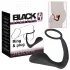 Black Velvets - plug anal con anillo para pene - silicona negra