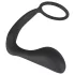 Black Velvets - plug anal con anillo para pene - silicona negra
