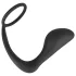 Black Velvets - plug anal con anillo para pene - silicona negra