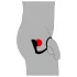 Black Velvets - plug anal con anillo para pene - silicona negra