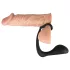 Black Velvets - plug anal con anillo para pene - silicona negra