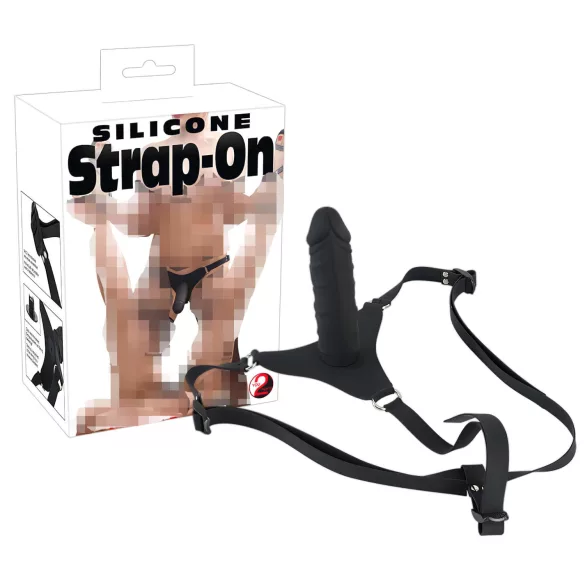You2Toys - Arnés con consolador - silicona - negro