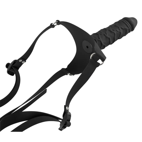 You2Toys - Arnés con consolador - silicona - negro