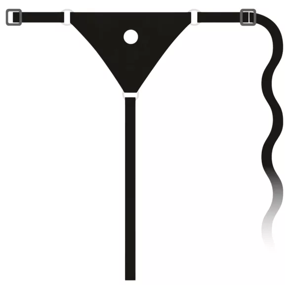 You2Toys - Arnés con consolador - silicona - negro