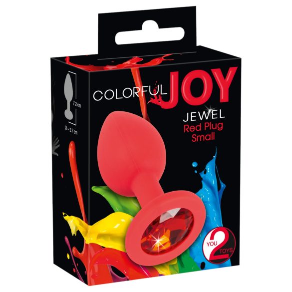Colorful JOY - plug anal pequeño de silicona (rojo)