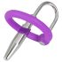 Plug uretral con anillo de glande de silicona (lila-plata)