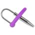Plug uretral con anillo de glande de silicona (lila-plata)