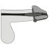 Plug uretral con anillo de glande de silicona (lila-plata)