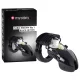 Mystim - Jaula para pene electro Black Edition Pubic Enemy No 1 - silicona negra