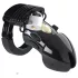 Mystim - Jaula para pene electro Black Edition Pubic Enemy No 1 - silicona negra