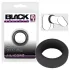 Black Velvets - anillo para pene grueso - silicona negra - 2,6 cm