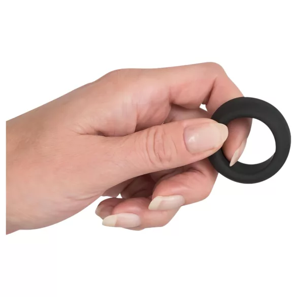 Black Velvets - anillo para pene grueso - silicona negra - 2,6 cm