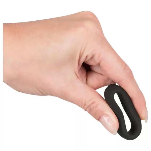 Black Velvets - anillo para pene grueso - silicona negra - 2,6 cm