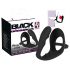 Black Velvets - consolador anal con anillo pene y testículos - silicona negra