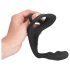 Dildo anal con anillo pene y testículos Black Velvet (negro)