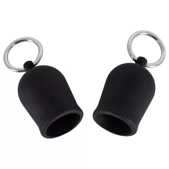Black Velvets - succionador de pezones con anillo metálico - negro