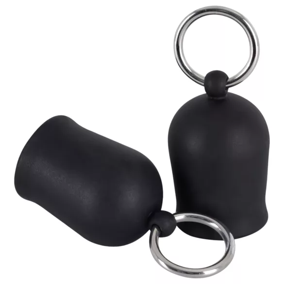 Black Velvets - succionador de pezones con anillo metálico - negro