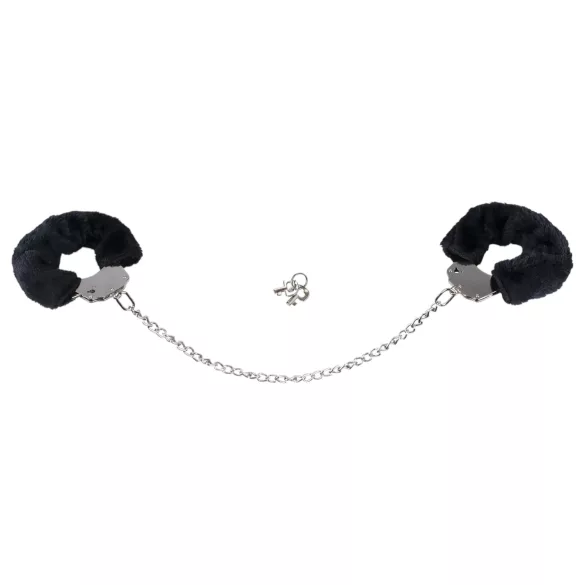 You2Toys - Esposas de peluche con cadena larga - negro