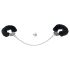 You2Toys - Esposas de felpa con cadena larga - negro