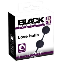 Black Velvets - bolas chinas dobles - silicona negra