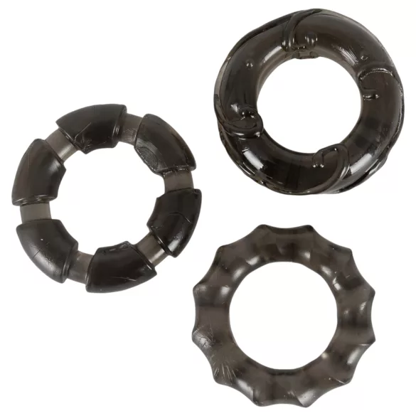 You2Toys - Set de anillos para pene variados (3 uds) - silicona gris