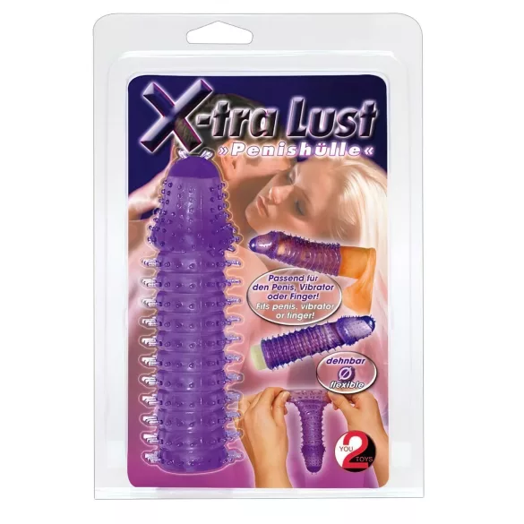 You2Toys - funda para pene con textura - silicona púrpura