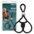 You2Toys - Anillo triple ajustable pene y testículos - silicona negra