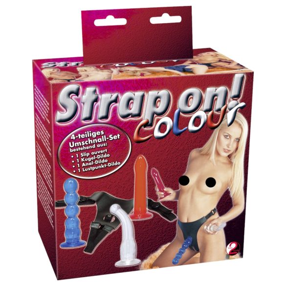 You2Toys - Set de Dildos con Arnés - Coloridos!
