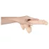 Amante europeo - consolador con testículos - tamaño medio - color natural