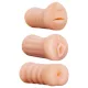 XXX To GO Juicy set (3 uds) - masturbador de vagina, boca y ano artificial
