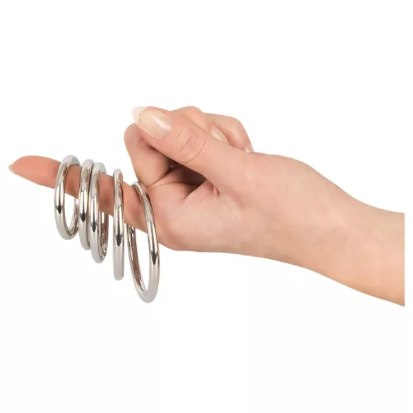 Bad Kitty - set de anillos para pene de metal - 5 piezas
