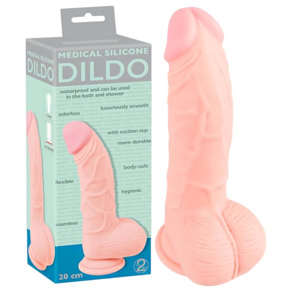 Dildo de silicona médica (20cm) - natural