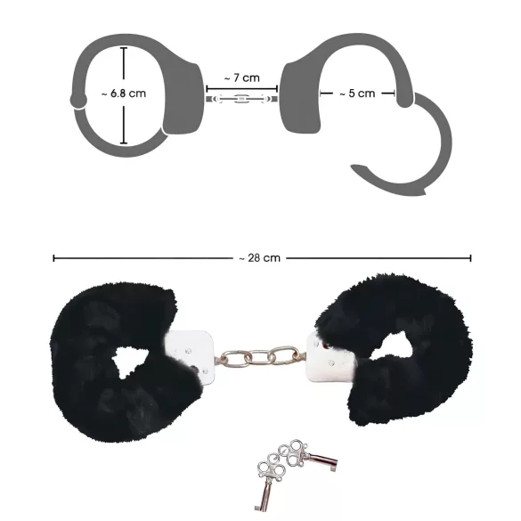 Bad Kitty - Esposas de peluche - negro