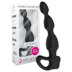   mystim - consolador anal electroestimulador con bolas - silicona negra