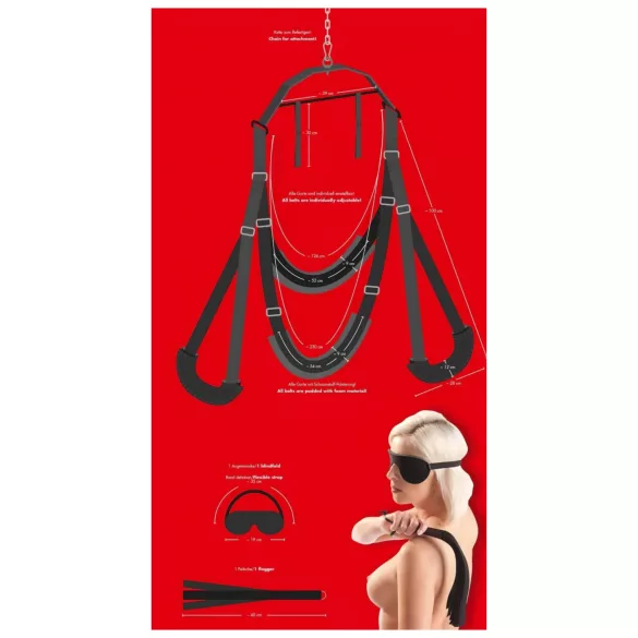 Bad Kitty - juego de columpio sexual (negro)